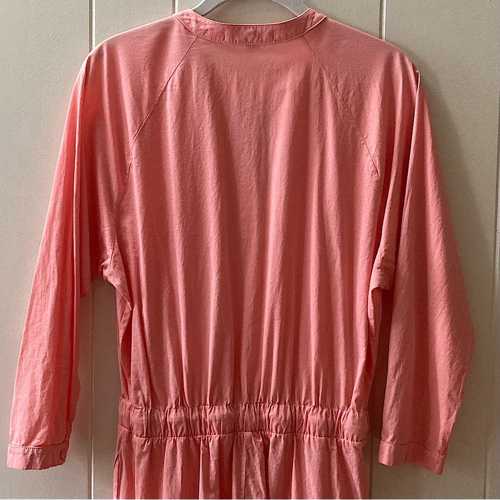 ⭐️ Stateside Long Sleeved 100% Button Down Cotton Jumpsuit Small Coral - Picture 5 of 12
